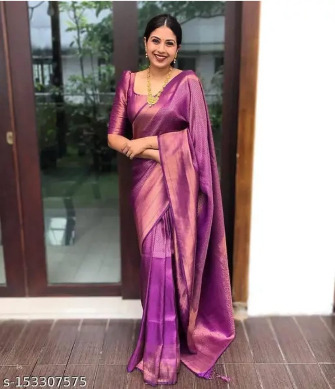 New Banarasi Jacquard Saree (PURPUL)